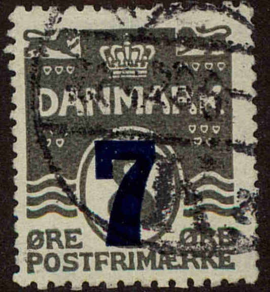 Front view of Denmark 181 collectors stamp