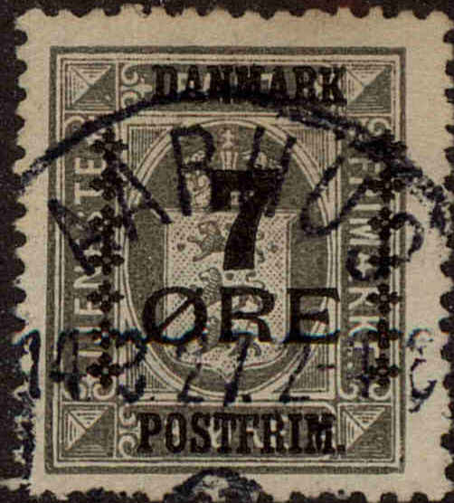 Front view of Denmark 186 collectors stamp