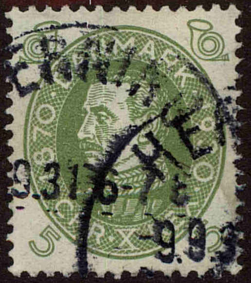 Front view of Denmark 210 collectors stamp