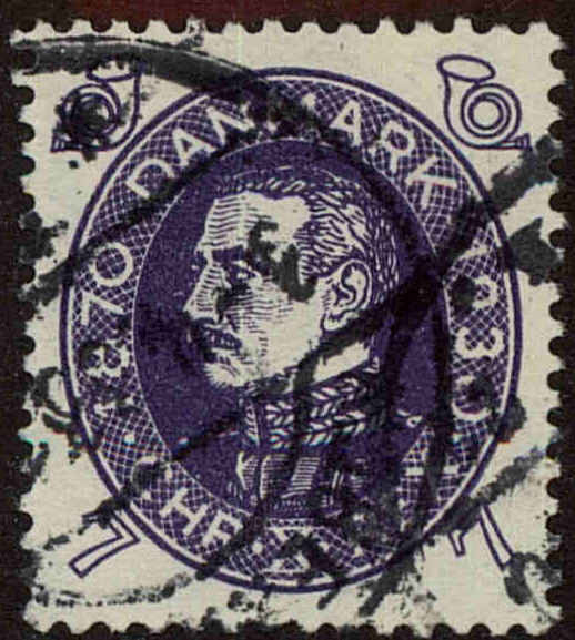 Front view of Denmark 211 collectors stamp
