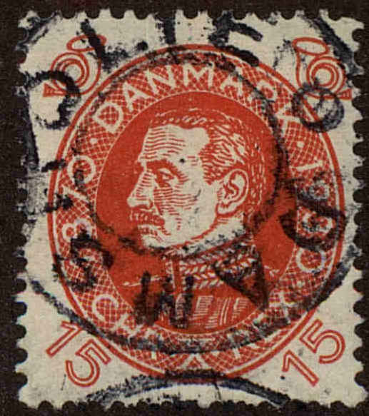 Front view of Denmark 214 collectors stamp