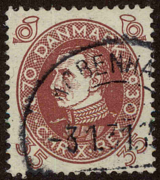 Front view of Denmark 218 collectors stamp