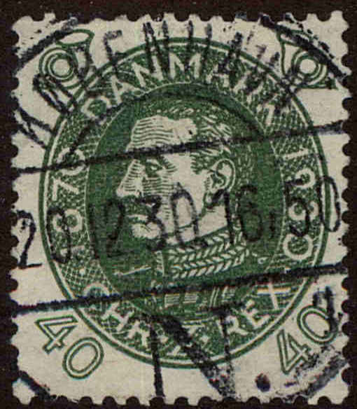 Front view of Denmark 219 collectors stamp