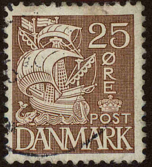 Front view of Denmark 234 collectors stamp