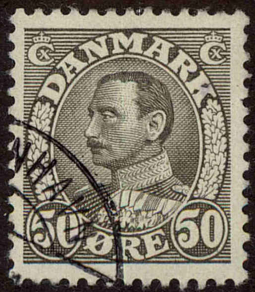 Front view of Denmark 239 collectors stamp