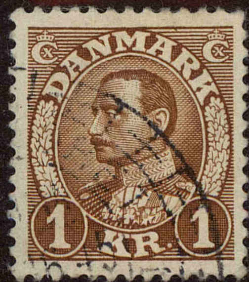 Front view of Denmark 241 collectors stamp