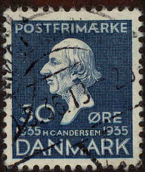 Front view of Denmark 251 collectors stamp