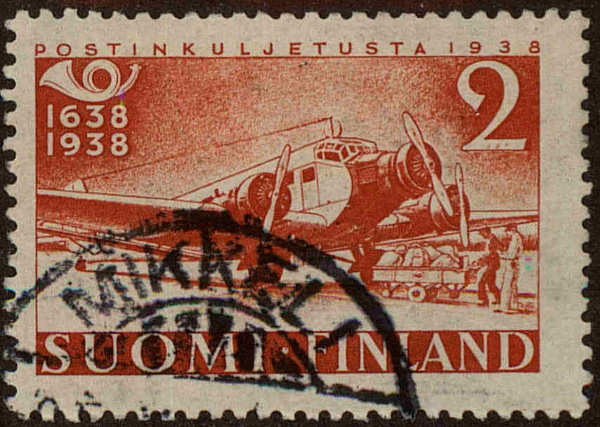 Front view of Finland 217 collectors stamp