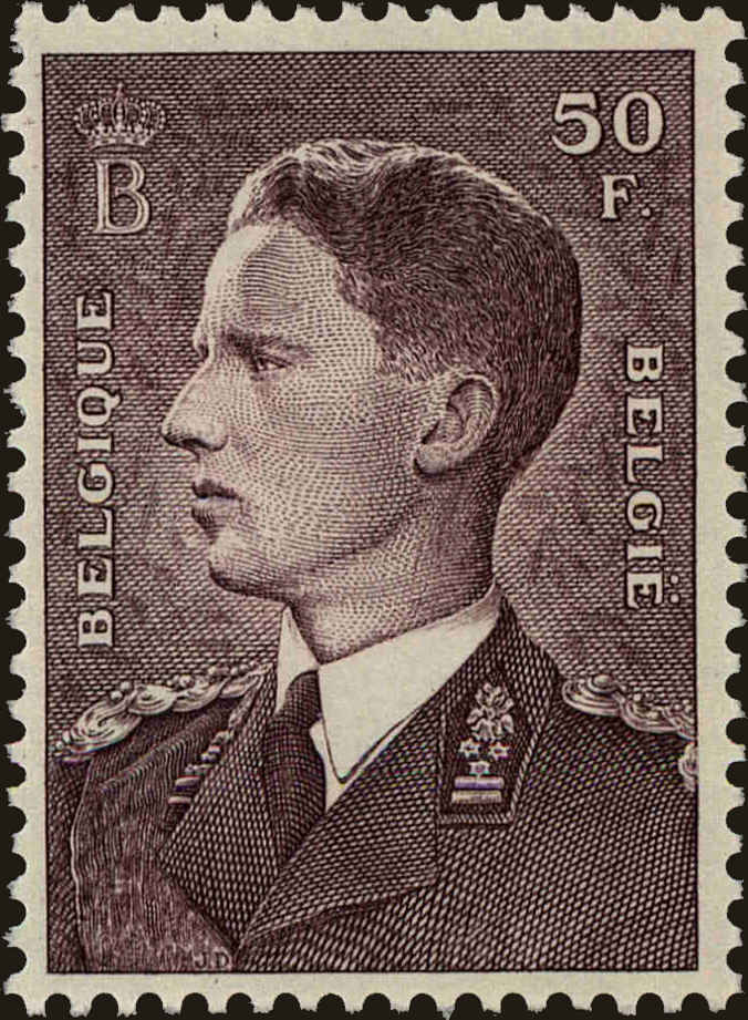 Front view of Belgium 449a collectors stamp