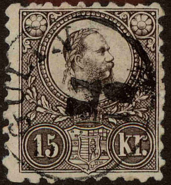 Front view of Hungary 11 collectors stamp