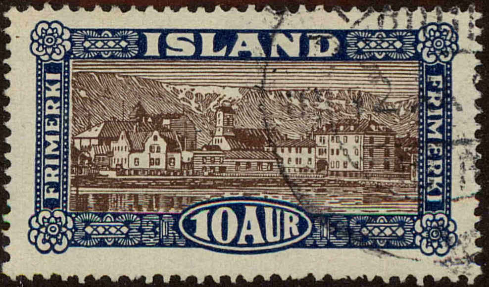 Front view of Iceland 145 collectors stamp