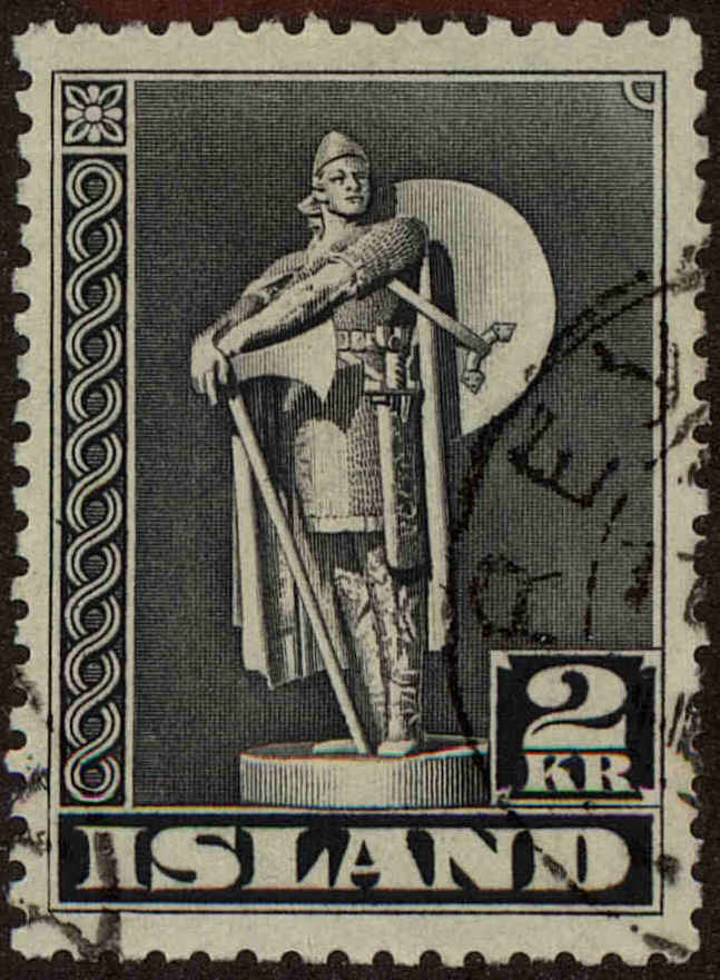 Front view of Iceland 229a collectors stamp