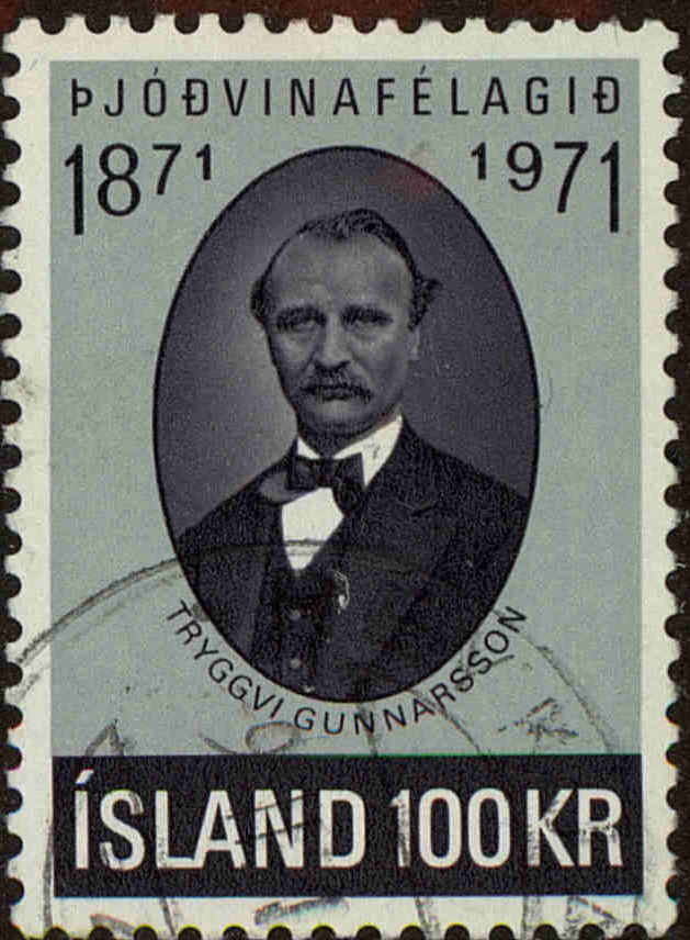 Front view of Iceland 434 collectors stamp