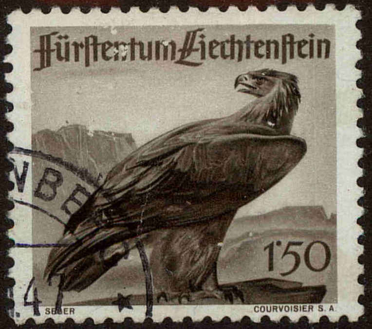 Front view of Liechtenstein 225 collectors stamp
