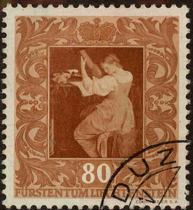 Front view of Liechtenstein 233 collectors stamp