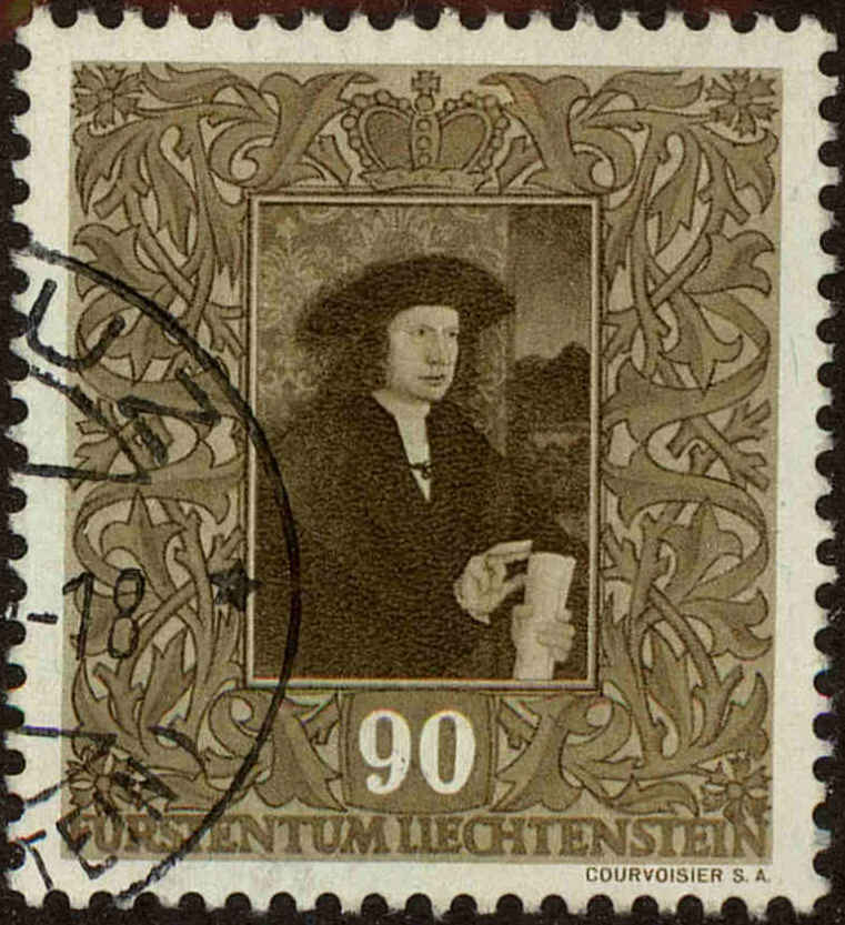 Front view of Liechtenstein 234 collectors stamp