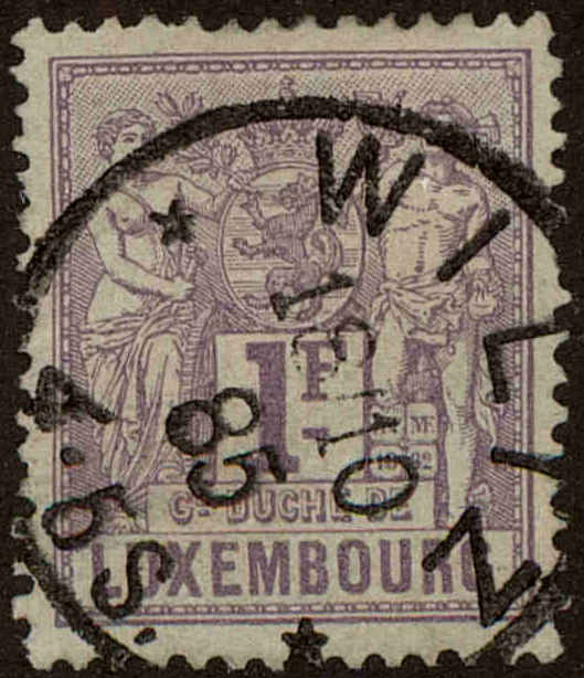Front view of Luxembourg 58c collectors stamp