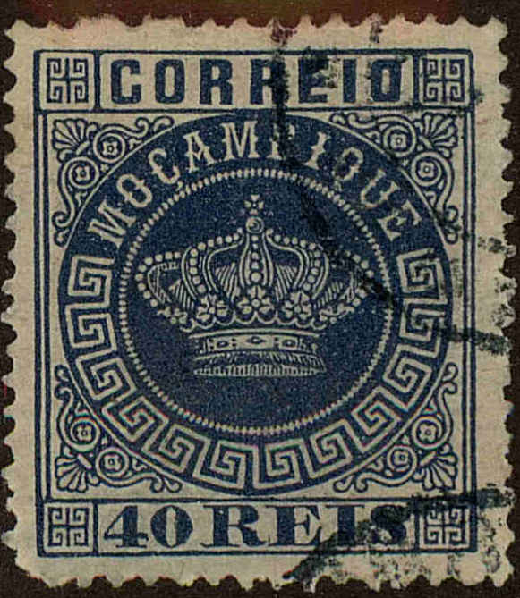 Front view of Mozambique 8 collectors stamp