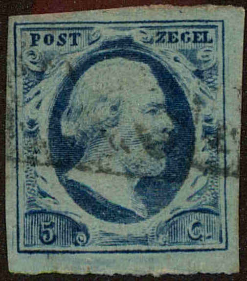 Front view of Netherlands 1 collectors stamp