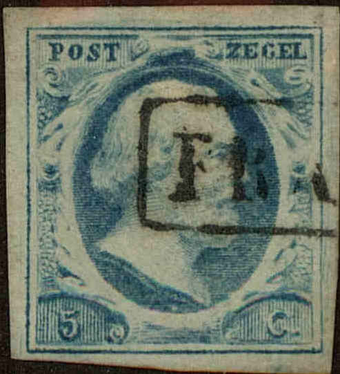Front view of Netherlands 1a collectors stamp