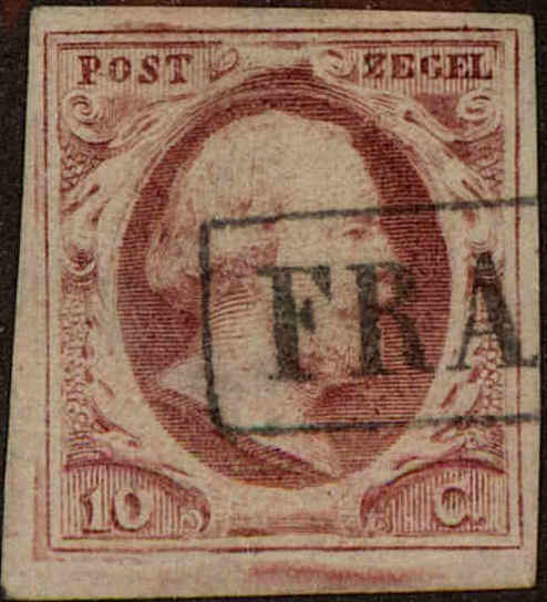 Front view of Netherlands 2 collectors stamp