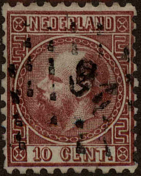 Front view of Netherlands 8c collectors stamp