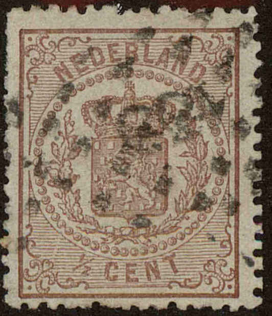 Front view of Netherlands 17 collectors stamp