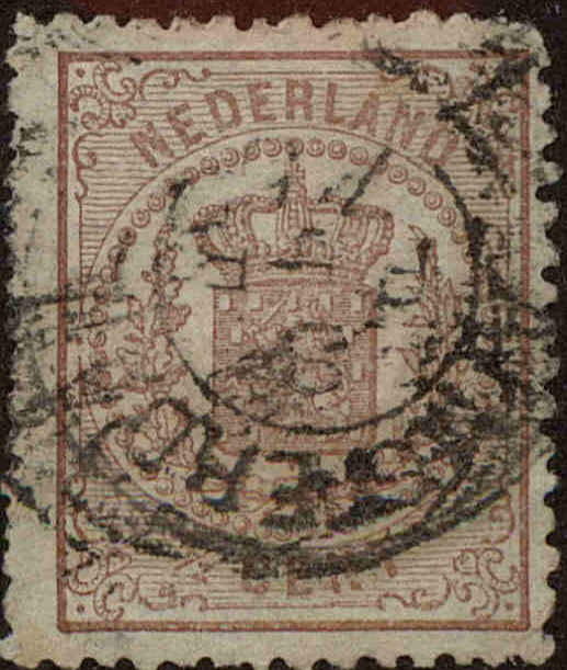 Front view of Netherlands 17 collectors stamp