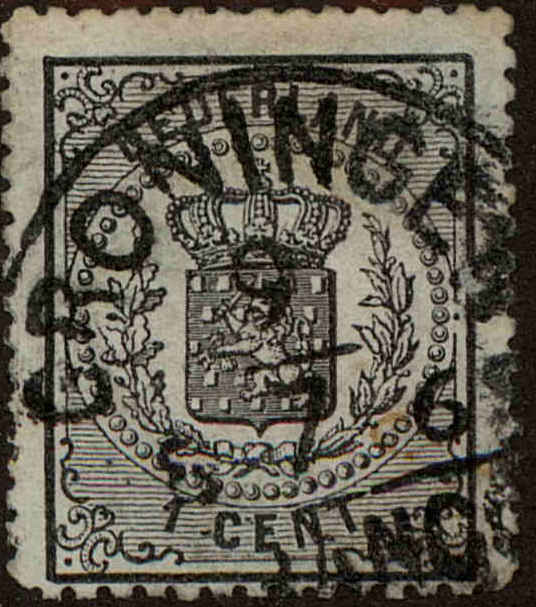 Front view of Netherlands 18 collectors stamp