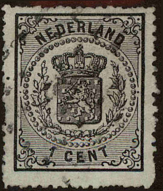 Front view of Netherlands 18 collectors stamp