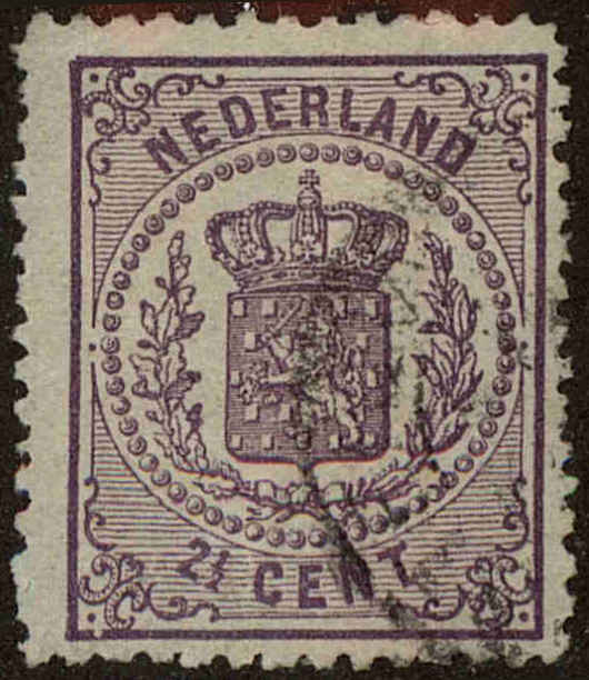 Front view of Netherlands 22 collectors stamp