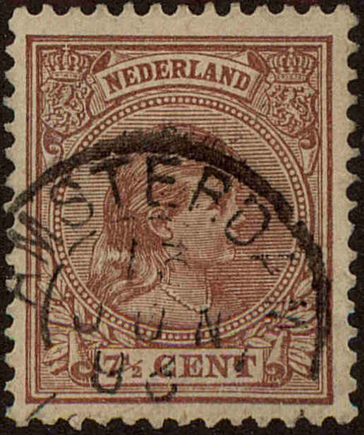 Front view of Netherlands 42a collectors stamp