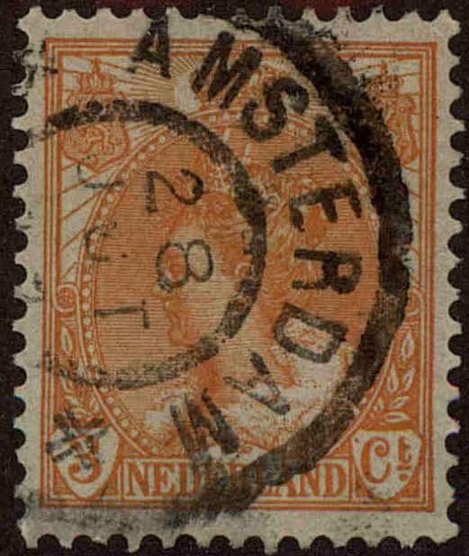 Front view of Netherlands 61 collectors stamp