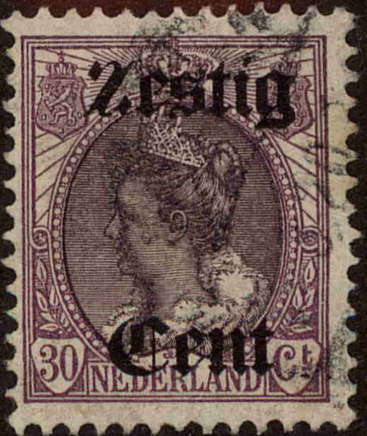 Front view of Netherlands 103 collectors stamp