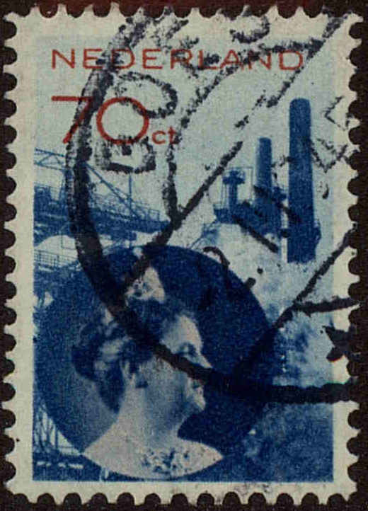 Front view of Netherlands 195 collectors stamp