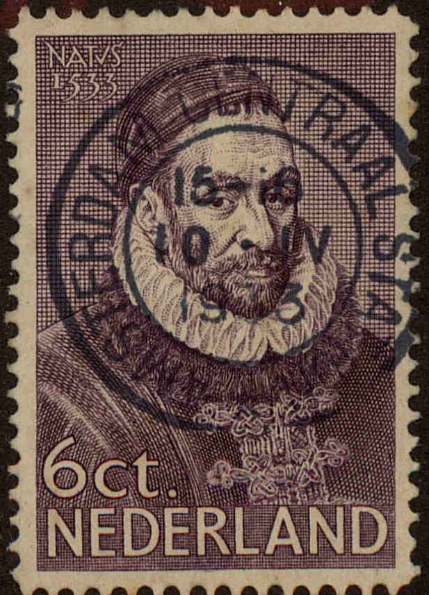 Front view of Netherlands 198 collectors stamp