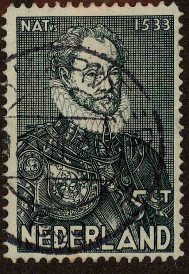 Front view of Netherlands 197 collectors stamp