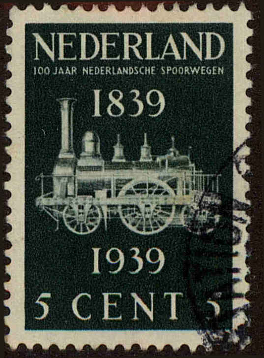 Front view of Netherlands 214 collectors stamp