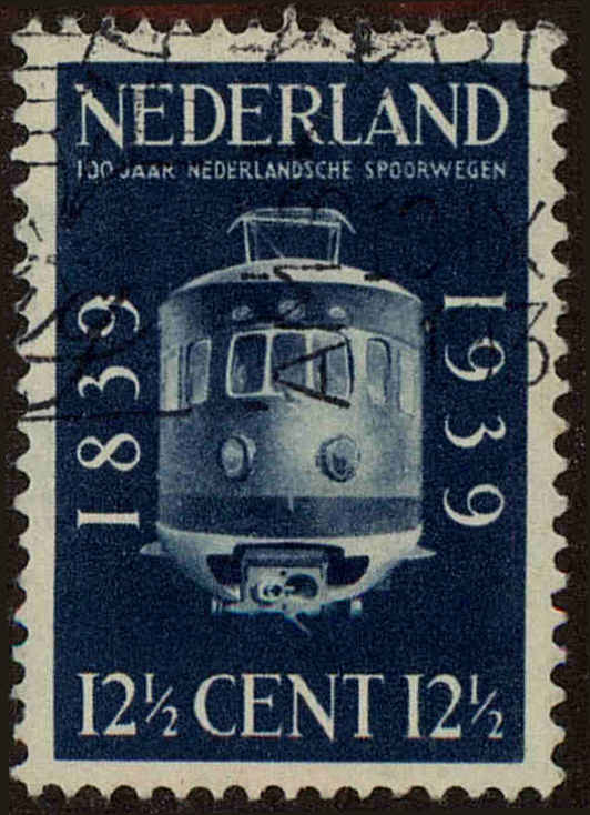 Front view of Netherlands 215 collectors stamp