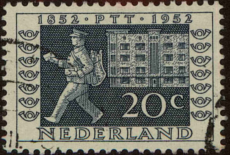 Front view of Netherlands 335 collectors stamp