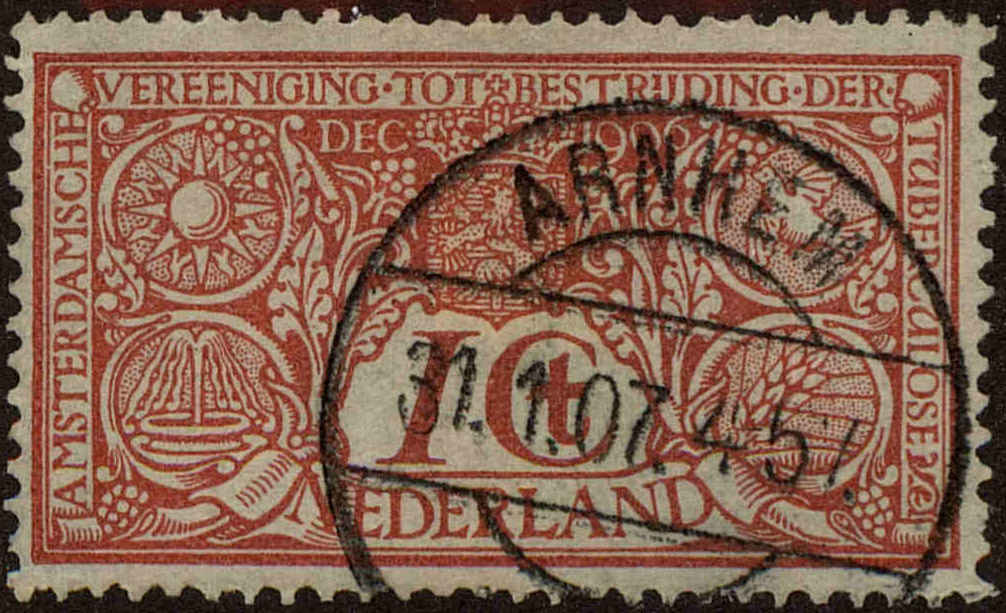 Front view of Netherlands B1 collectors stamp