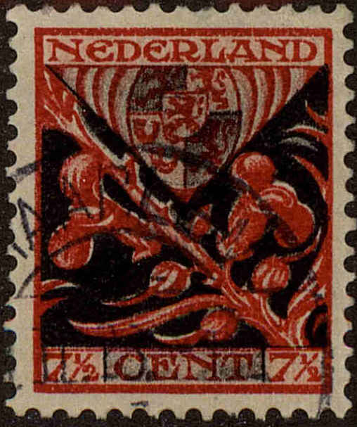 Front view of Netherlands B23 collectors stamp