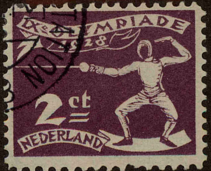 Front view of Netherlands B26 collectors stamp