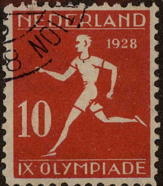 Front view of Netherlands B30 collectors stamp