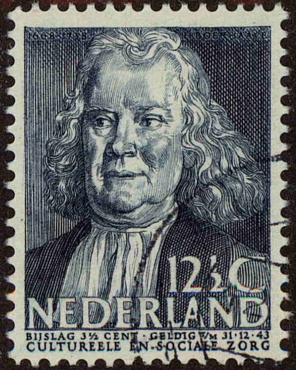 Front view of Netherlands B107 collectors stamp