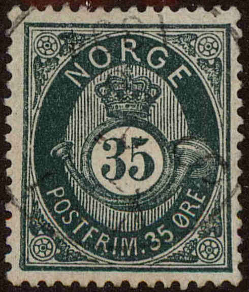 Front view of Norway 29 collectors stamp