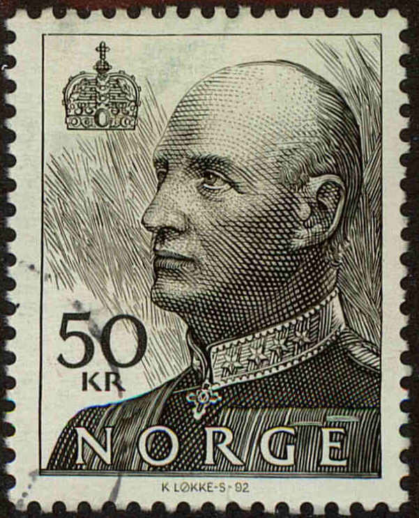 Front view of Norway 1020 collectors stamp