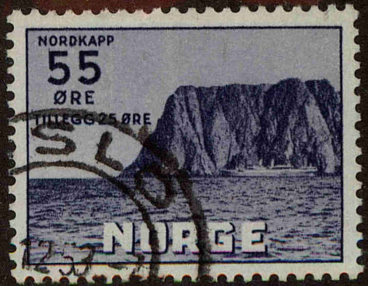 Front view of Norway B56 collectors stamp