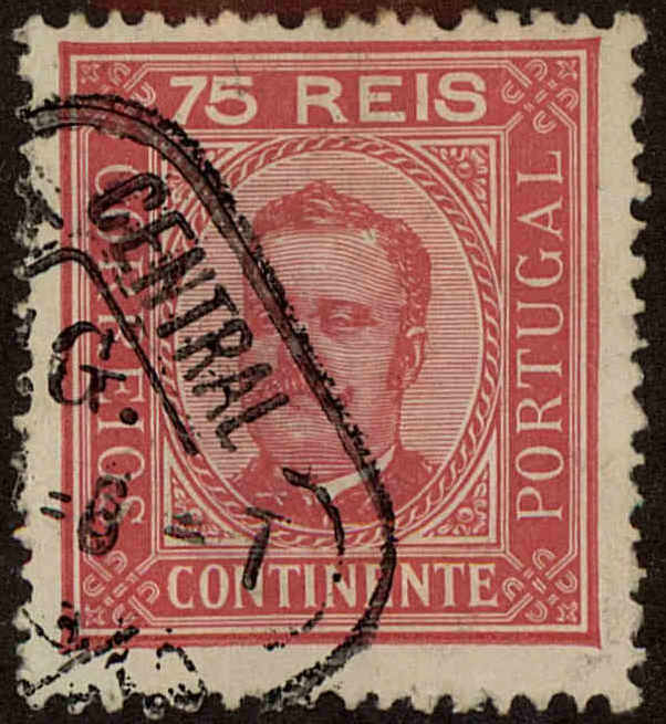 Front view of Portugal 73d collectors stamp