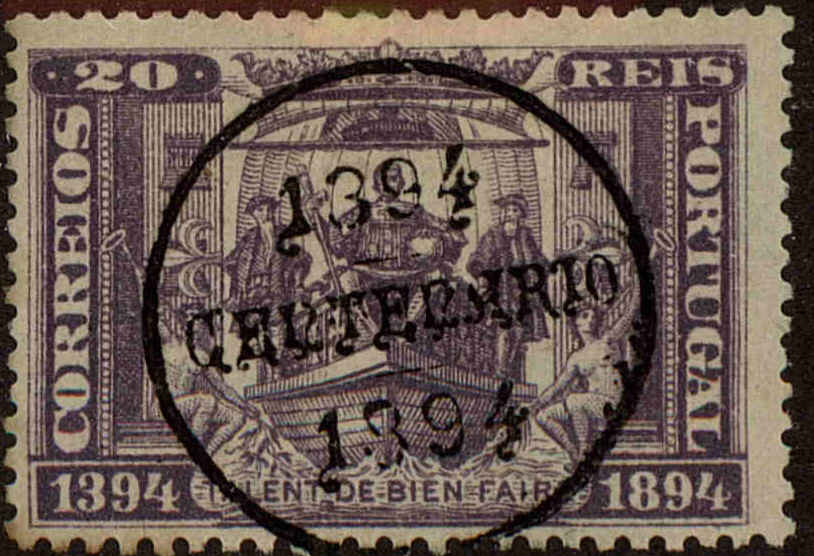 Front view of Portugal 100 collectors stamp